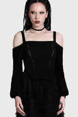 Becka Broom Corset Knit Top