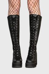Bloodletting Knee-High Boots