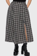 Chapel Blessing Plaid Midi Skirt
