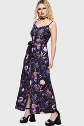 Cottage Chorus Maxi Dress BLACK/PURPLE