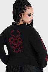 Crimson Viper Knitted Cardigan