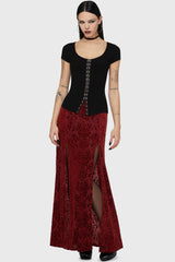 Crimson Bloodlust Maxi Skirt