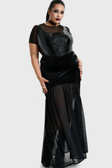 ESTRIA HEX CHIFFON MAXI SKIRT