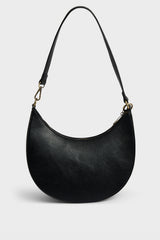 Gold Lock Embroidered Shoulder Bag