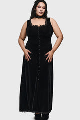 Hexina Velvet Maxi Dress
