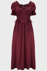 Jocasta Maxi Dress Short Sleeve RED