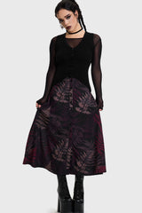 Night's Inferno Midi Skirt