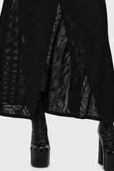 Noir Ruin Mesh Maxi Dress