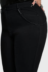 SKULL FLARED JEANS