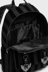 Striped Noir Bat Backpack