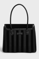 Striped Noir Handbag