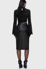 Yours Cruelly Bat Sleeve Top