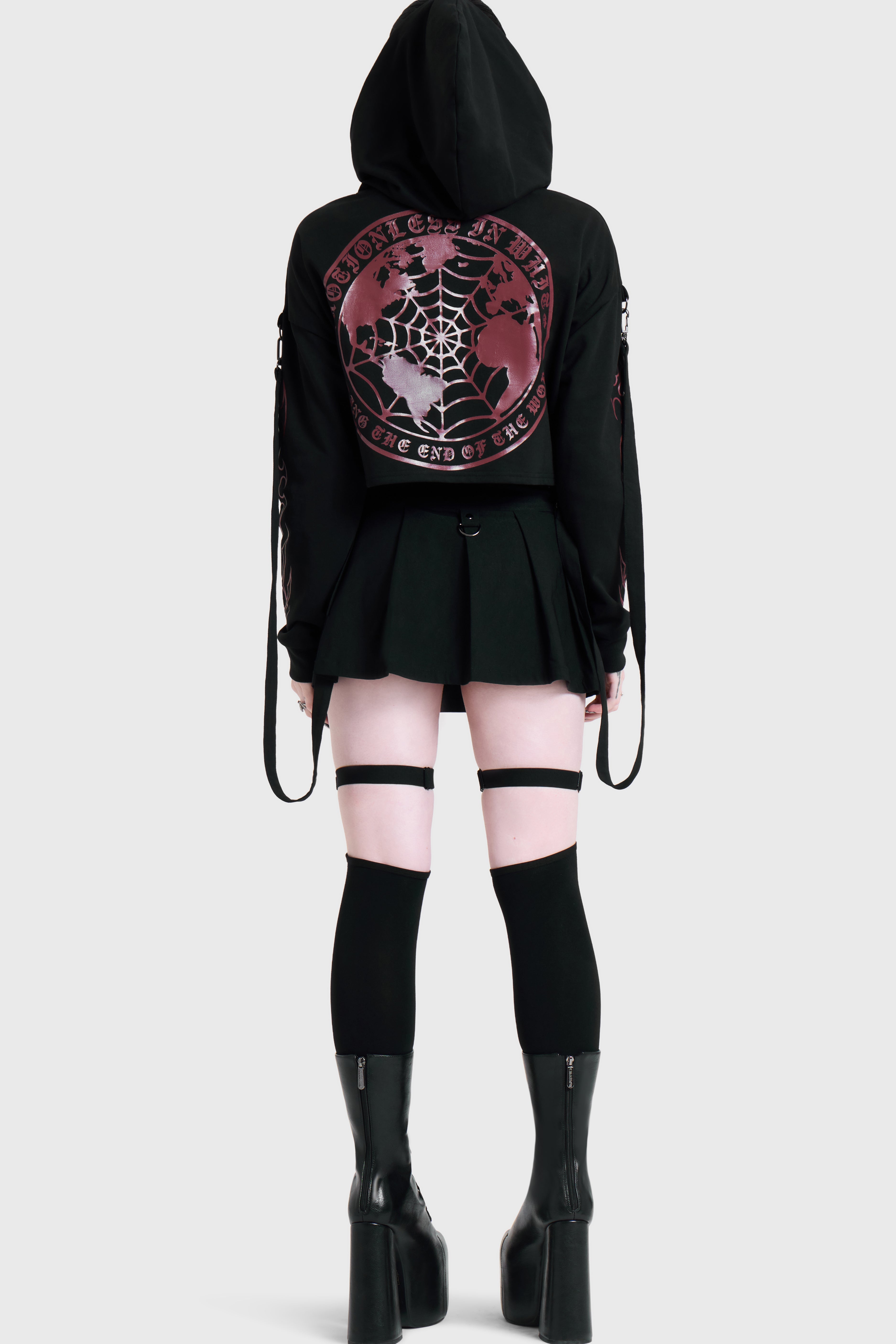 BRAND NEW NUMB CROP BONDAGE HOODIE