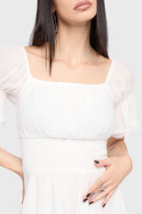 Celestial Night Off The Shoulder Mini Dress White