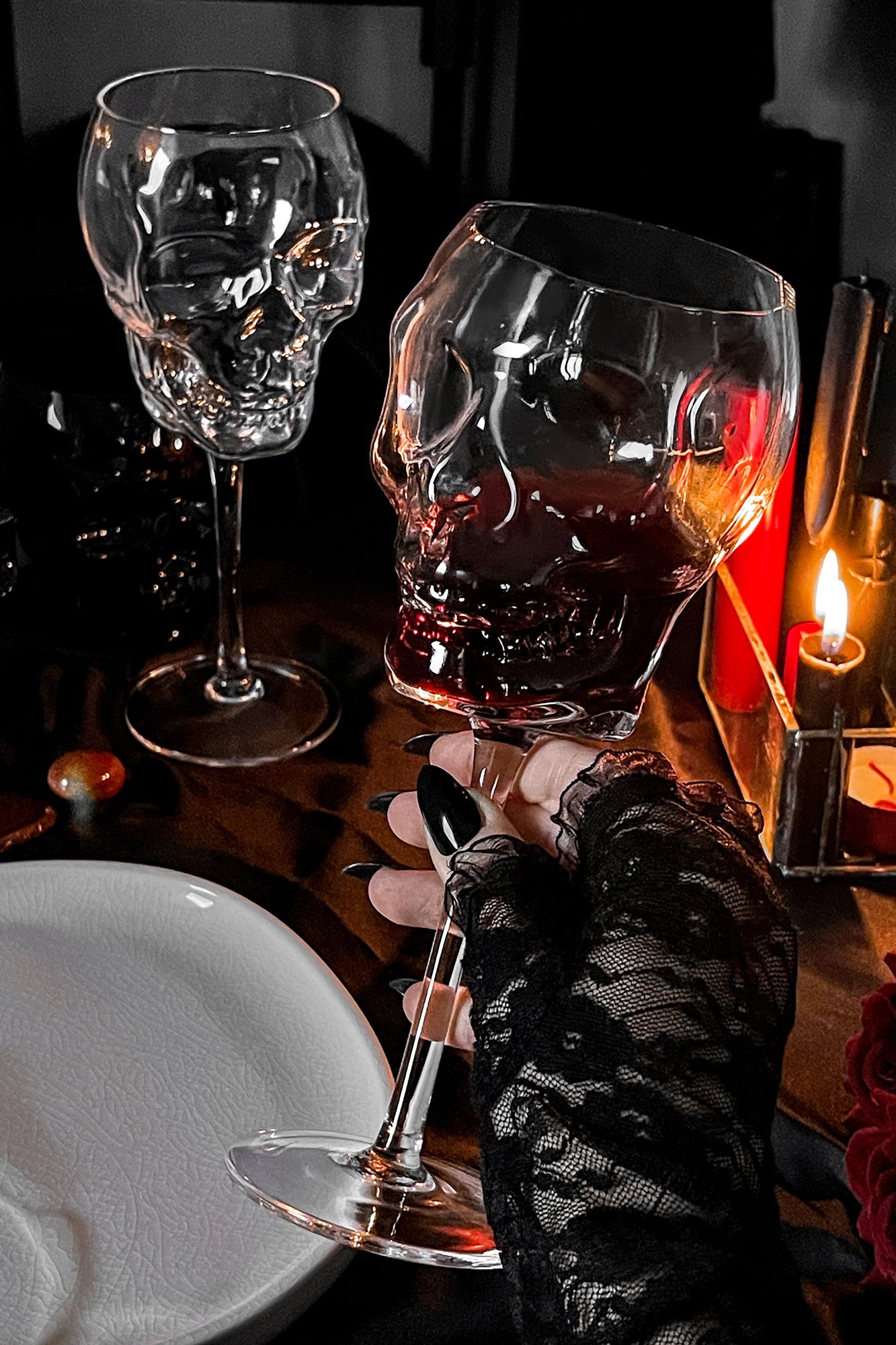 Cranium Wine Glasses CLEAR