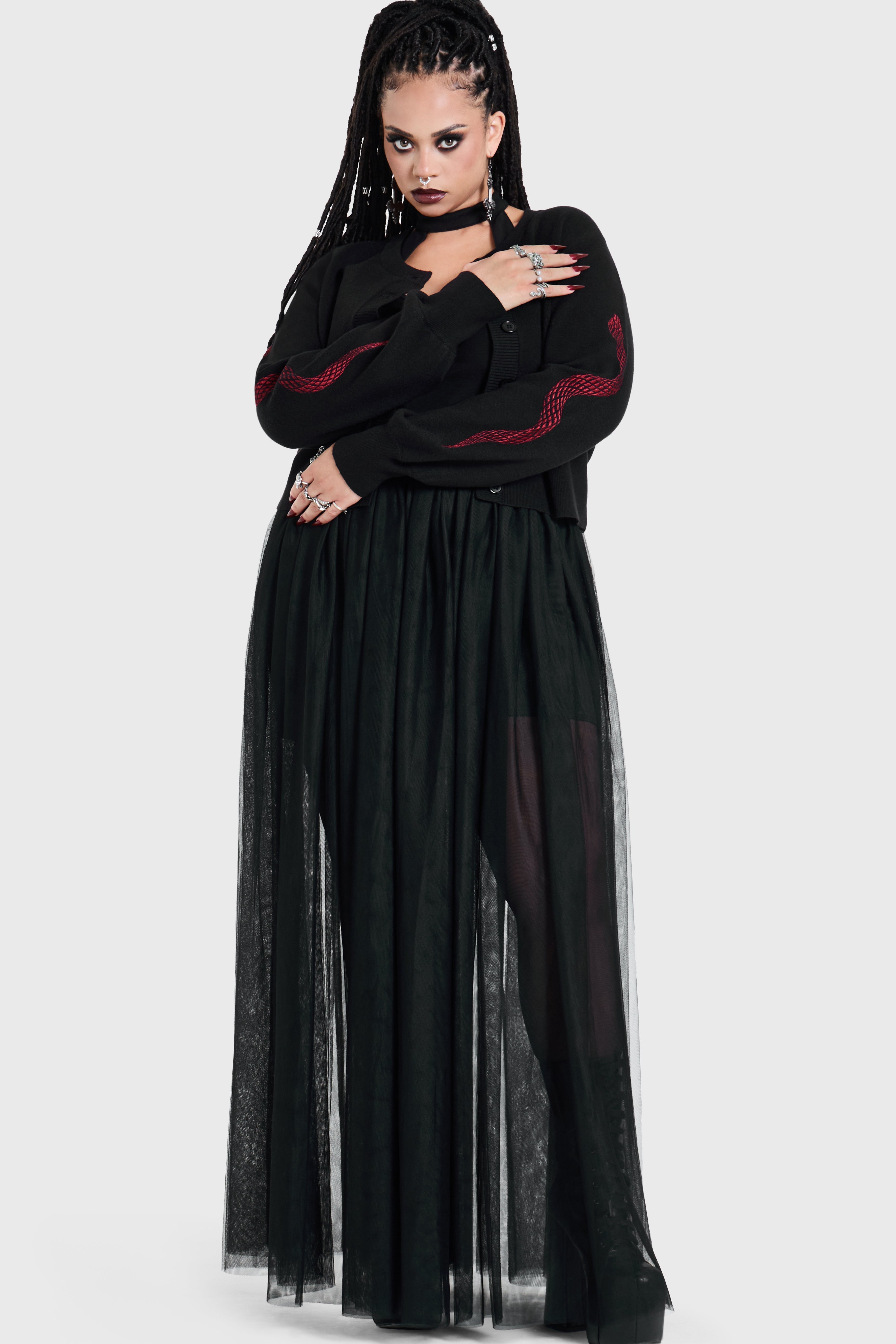 Crimson Viper Knitted Cardigan