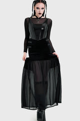 ESTRIA HEX CHIFFON MAXI SKIRT