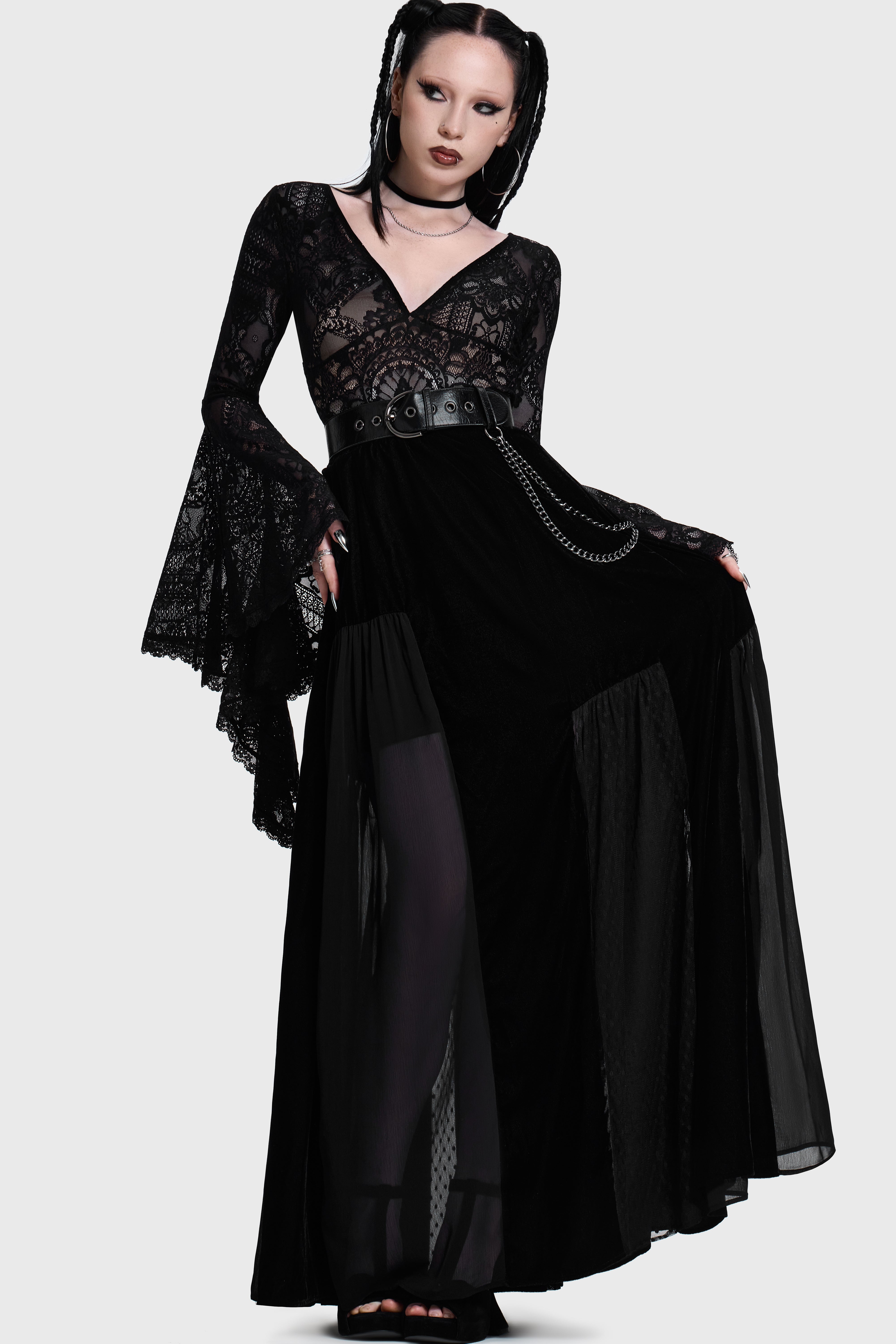 Estria Hex Maxi Skirt