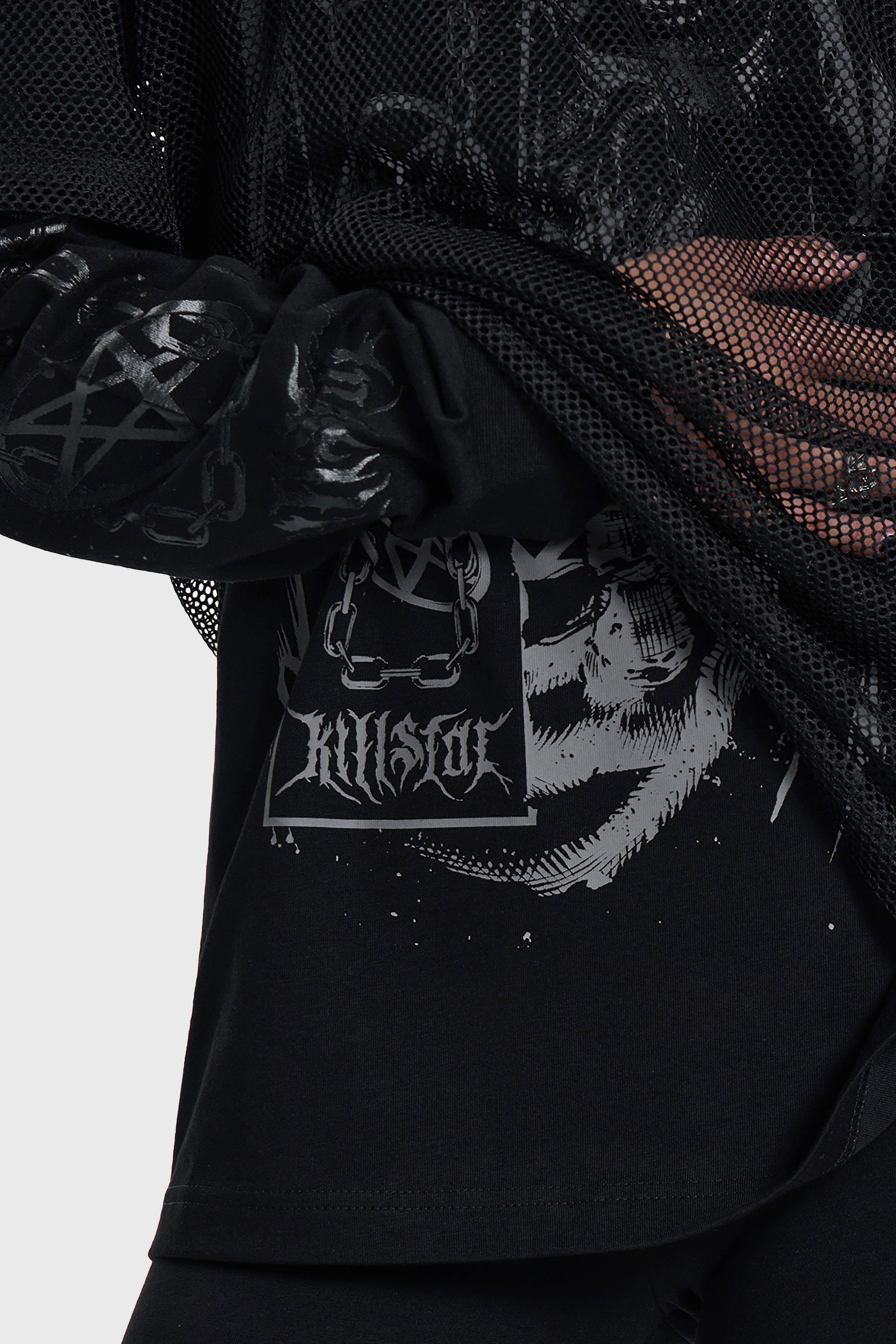 False Belief Fishnet Long Sleeve T-Shirt