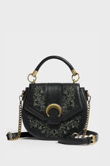 Lunar Fern Embroidered Handbag