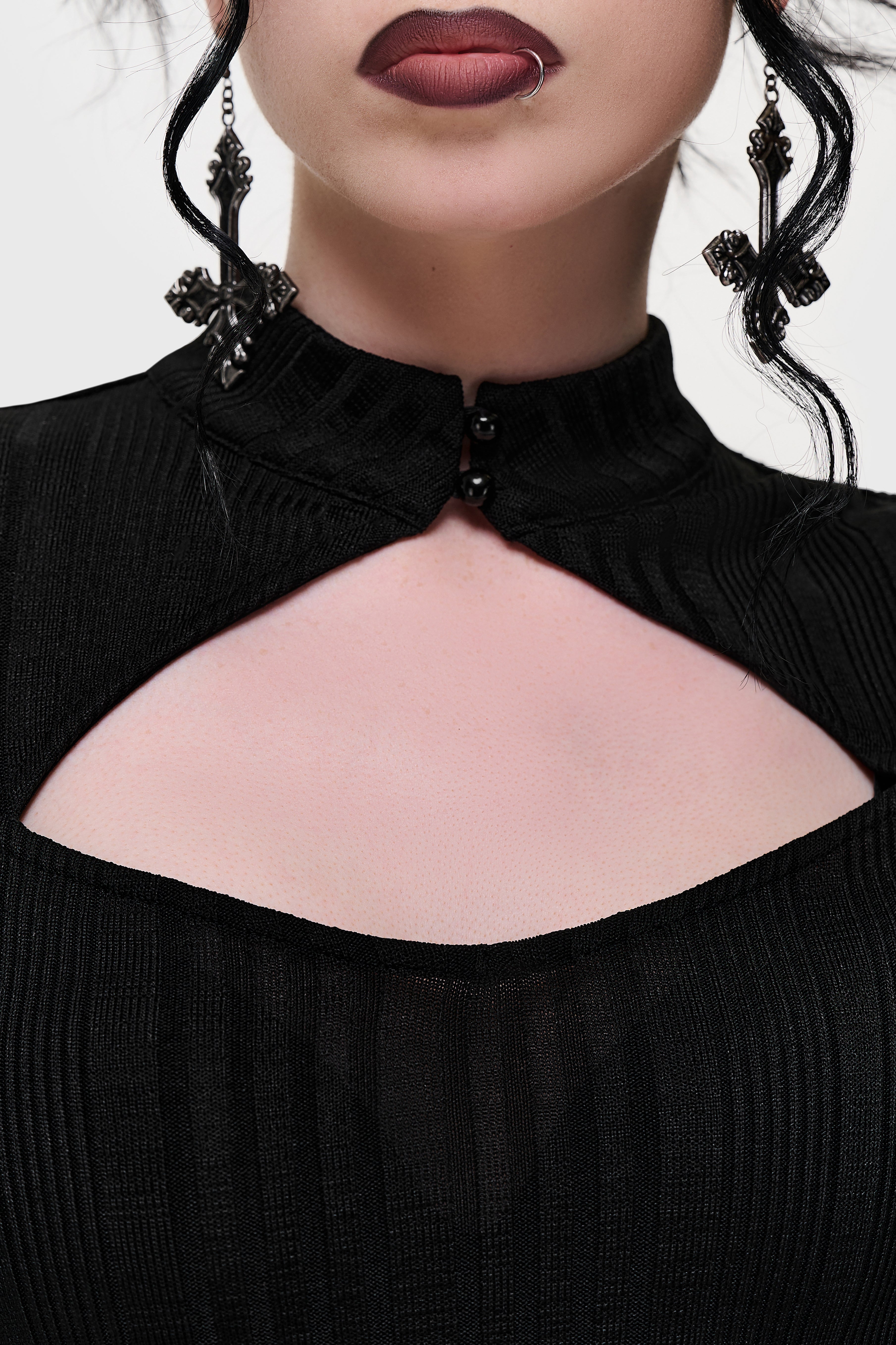 Noir Cut Out Mini Dress