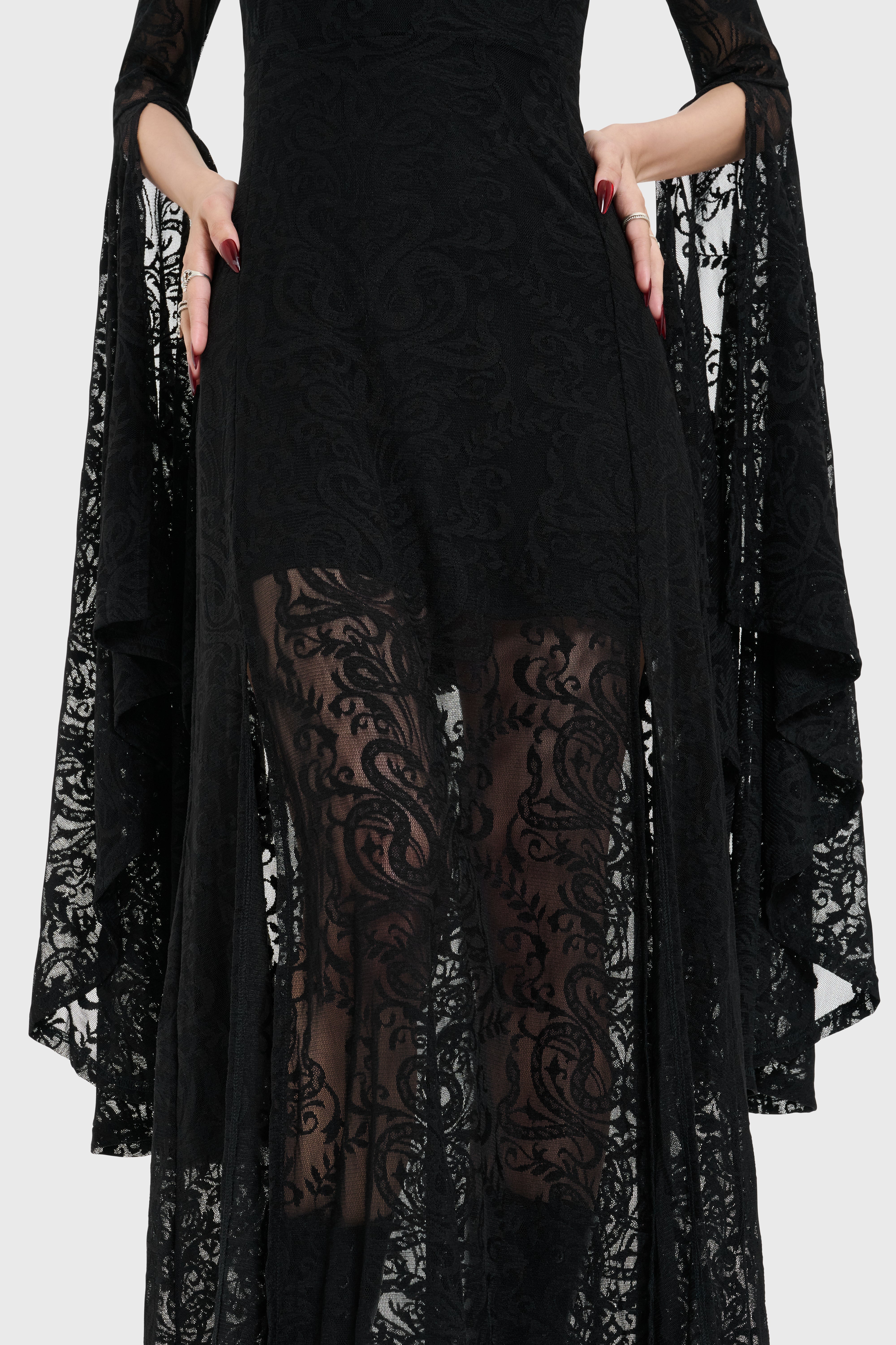 Ophidian Lace Maxi Dress