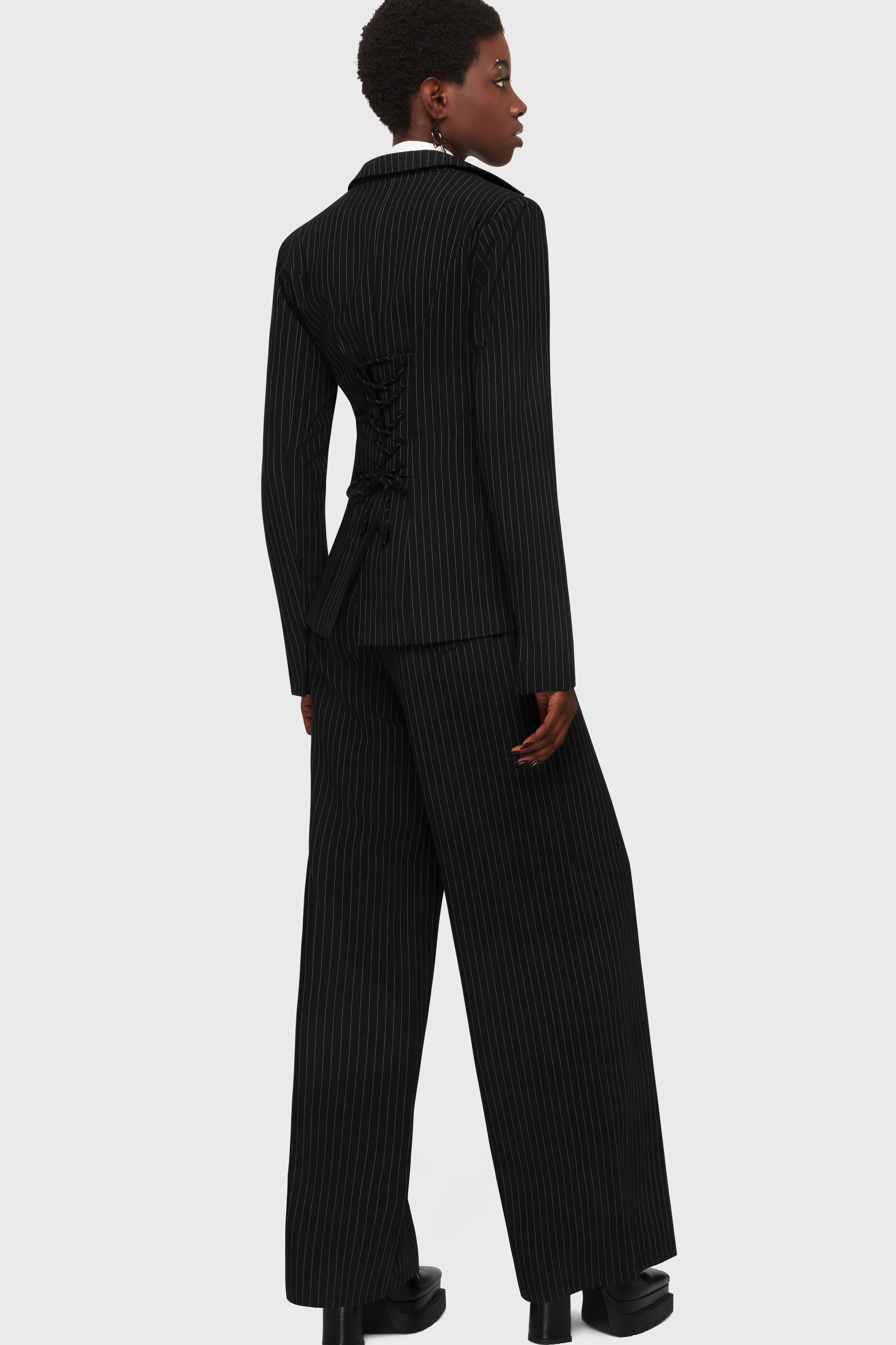 Oblivienne Jacket Black Pinstripe