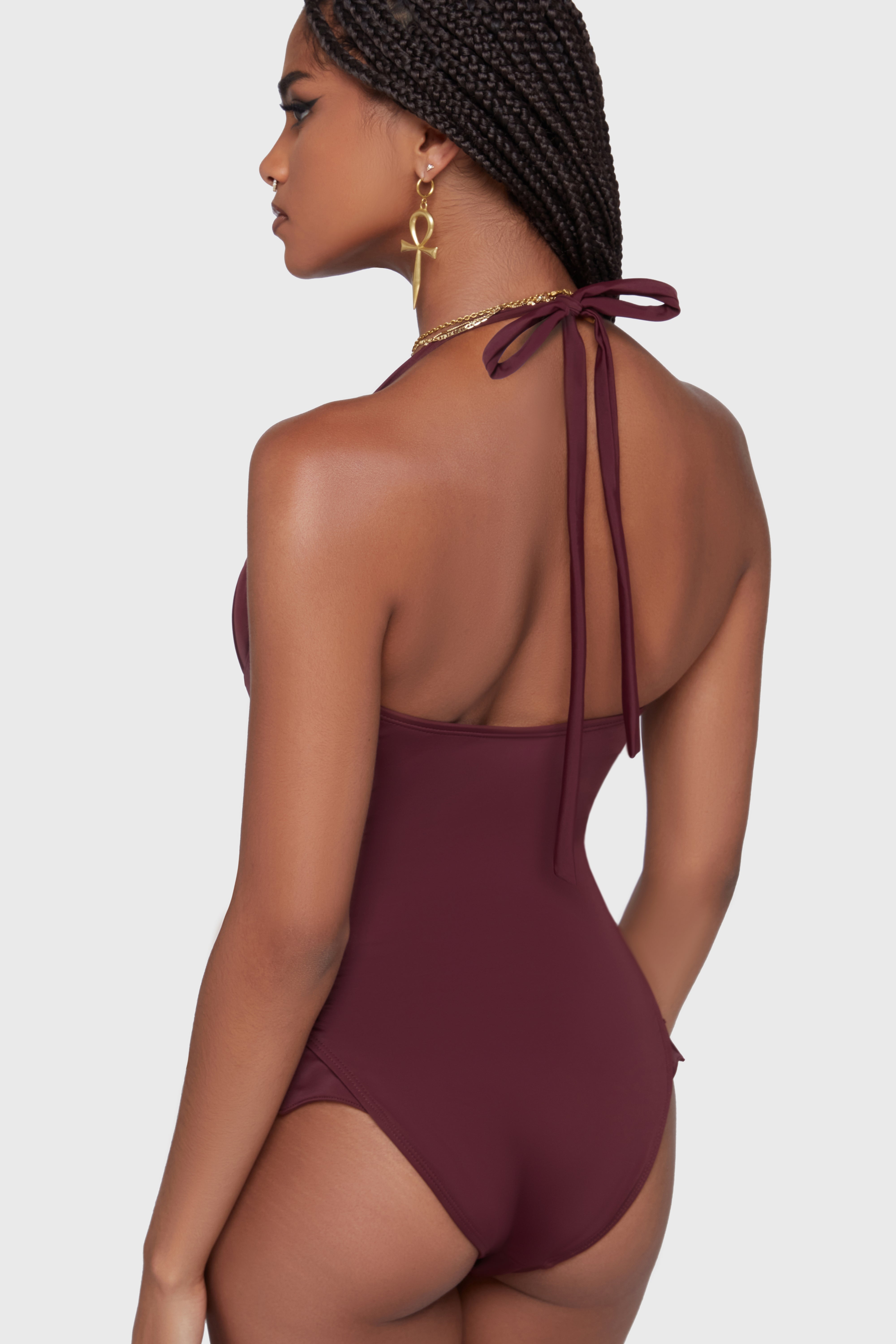 Sonar Splash Swimsuit Burgundy