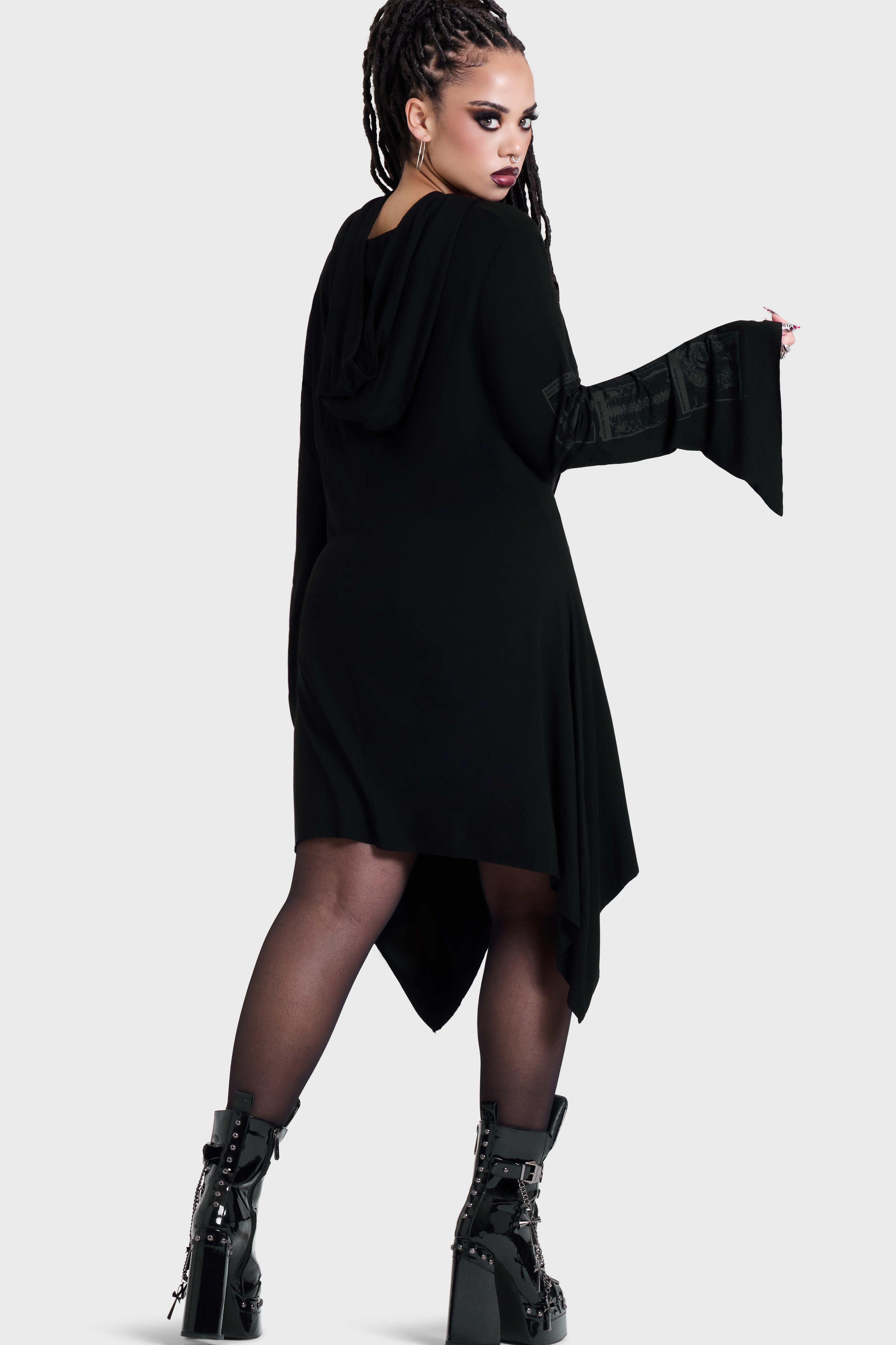 SYNTHETIC LOVE HOOD DRESS