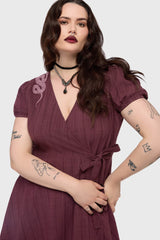 The Hollow Embroidered Mini Dress Purple