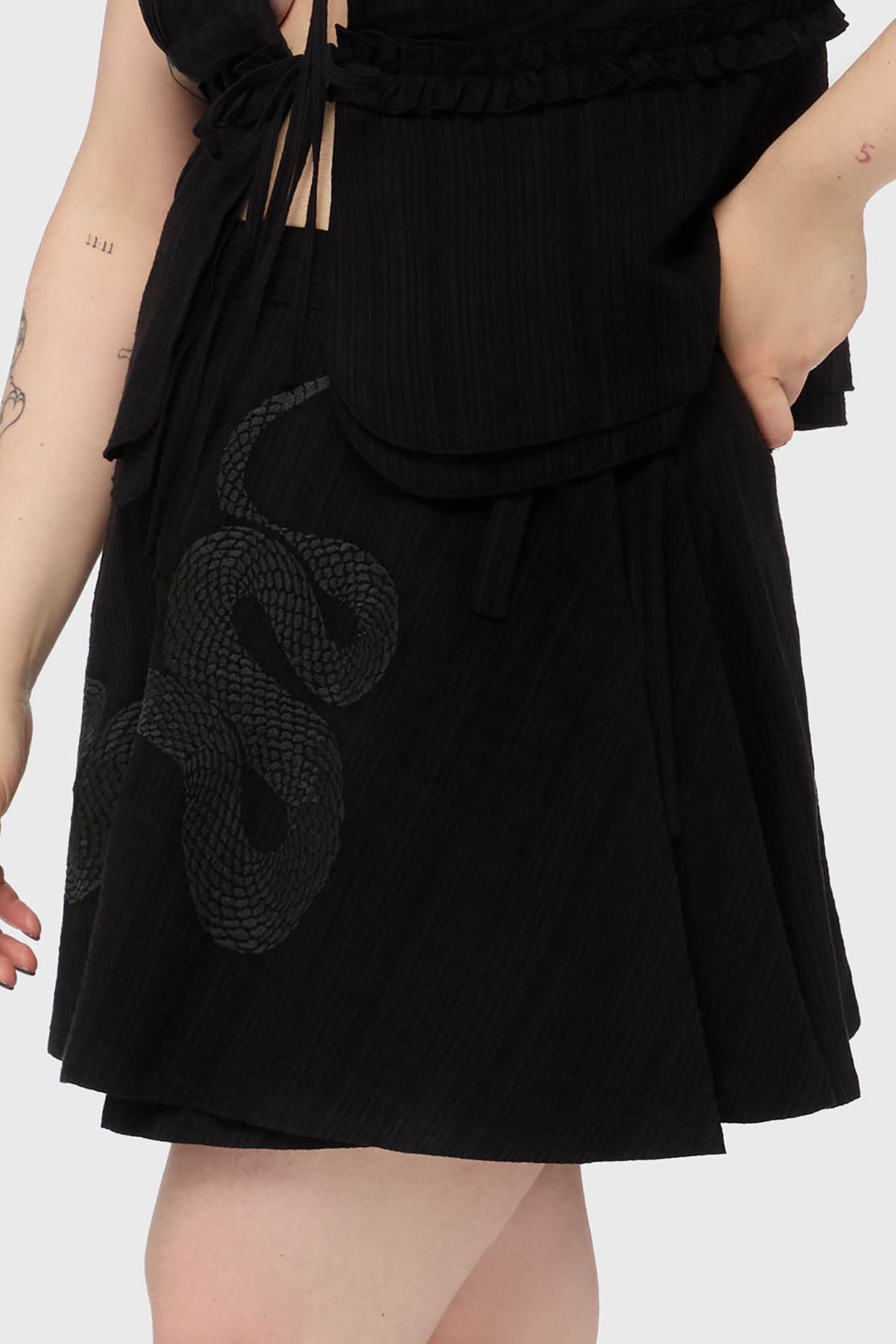 The Hollow Embroidered Mini Skirt