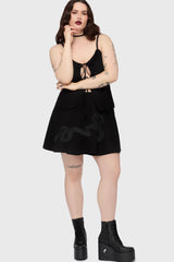 The Hollow Embroidered Mini Skirt