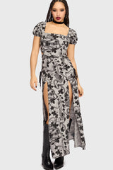 Venomous Rose Puffed Sleeve Corset Top