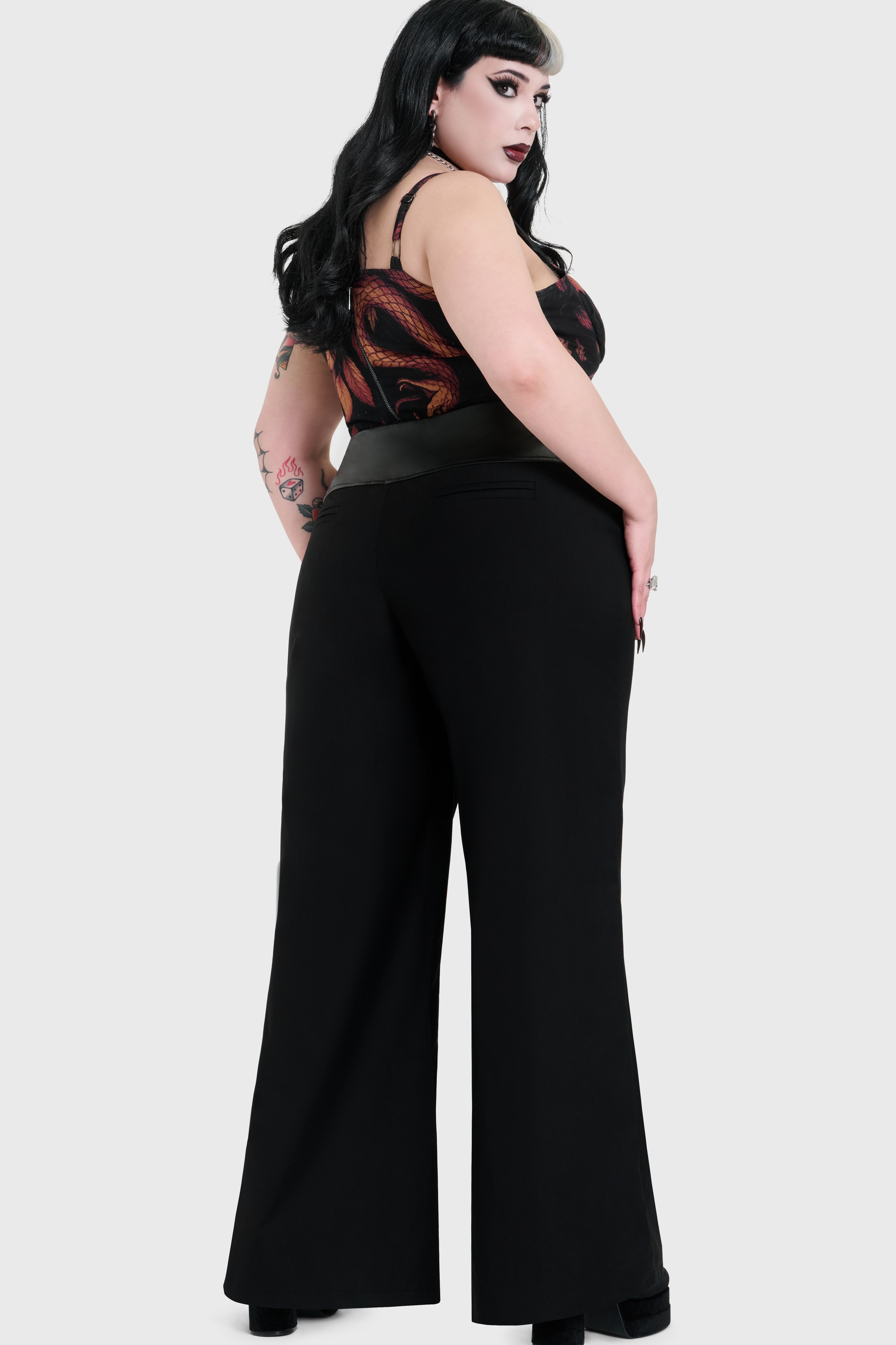 Witchmarked Zip Up Front Corp Trousers